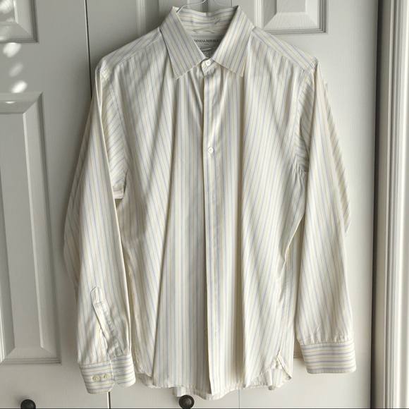 Banana Republic Factory Stripe Dress Shirt Sz M - Picture 1 of 3